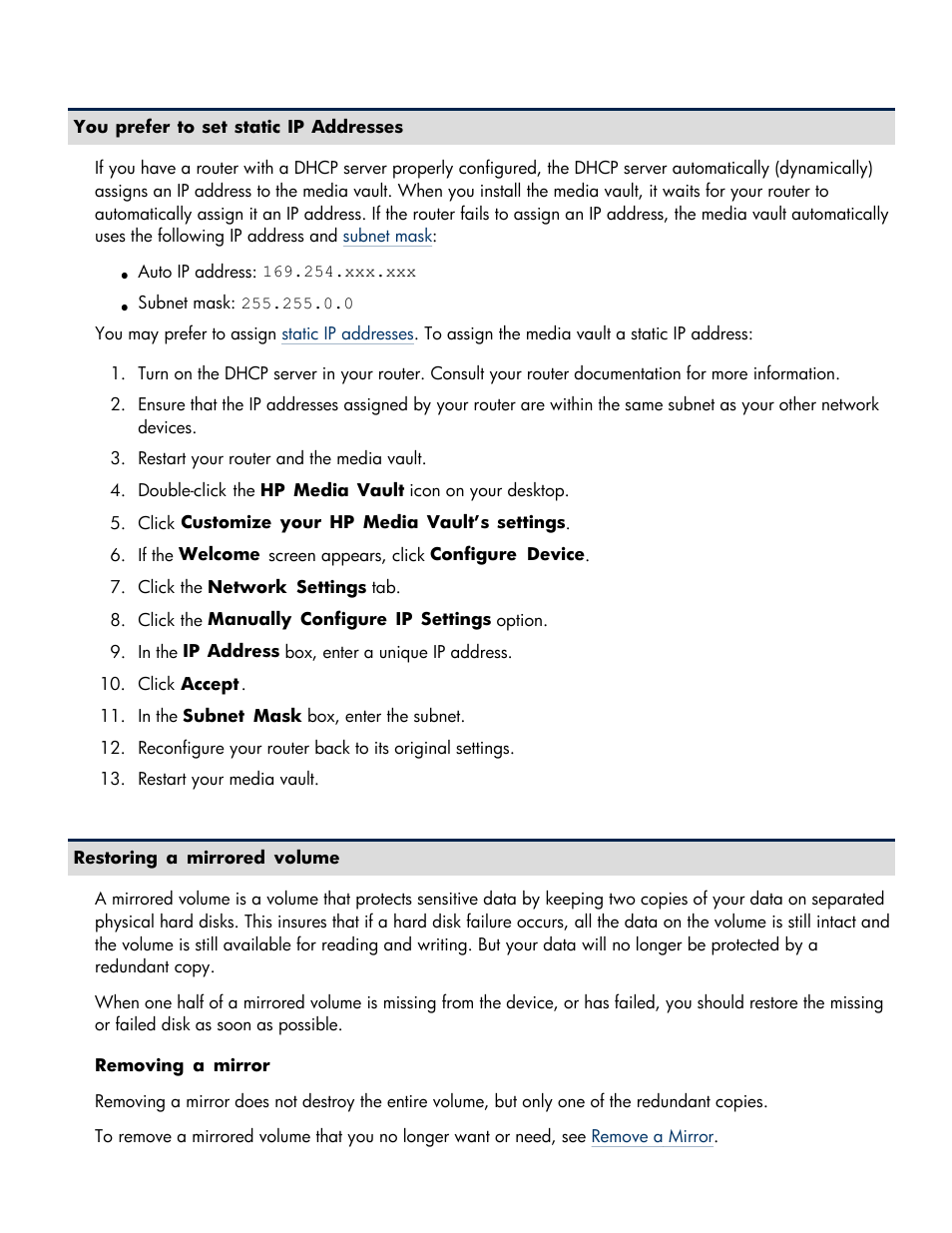 HP Media Vault User Manual | Page 113 / 142