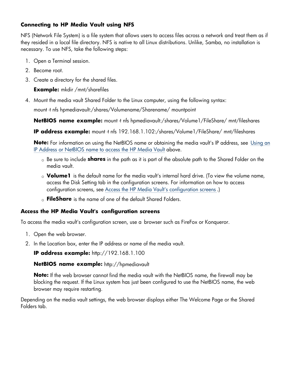 HP Media Vault User Manual | Page 22 / 142