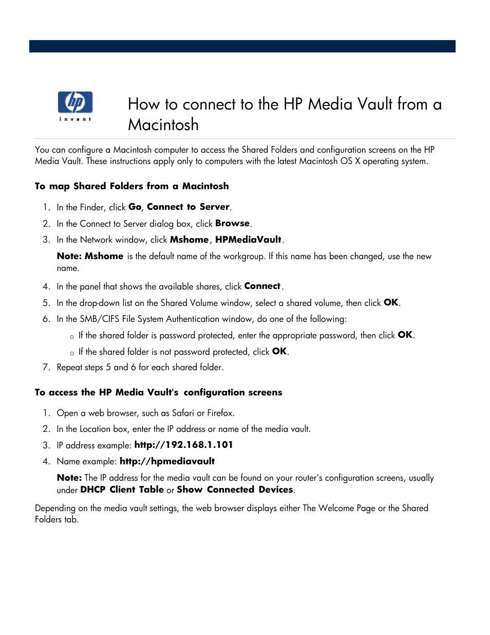 HP Media Vault User Manual | Page 23 / 142