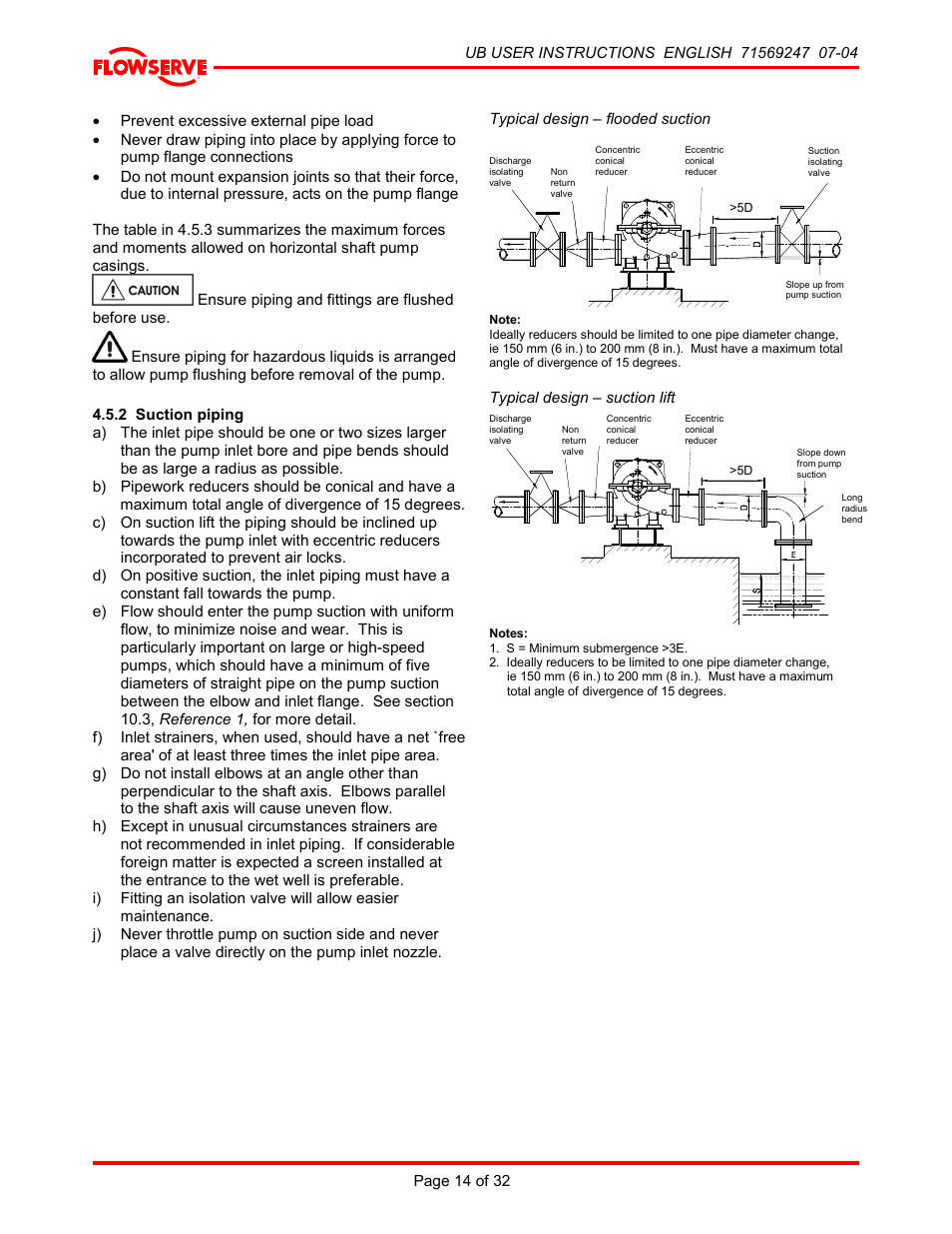 2 suction piping | HP 8-UB-1 User Manual | Page 14 / 32