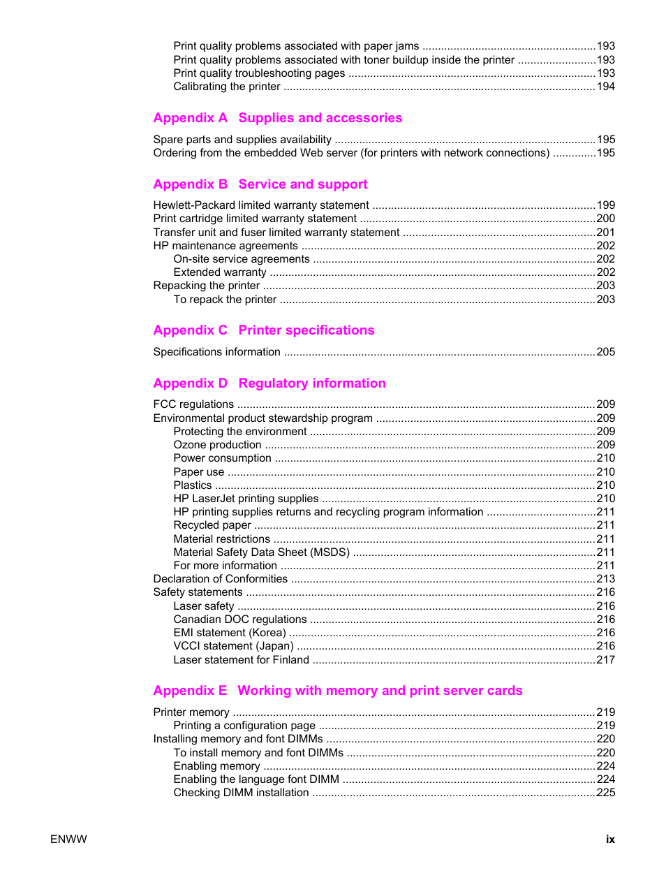 HP 3500 User Manual | Page 11 / 250