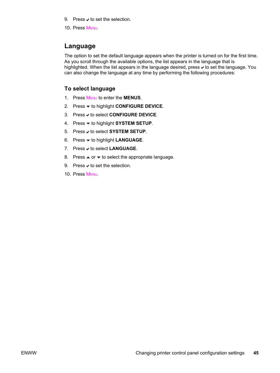 Language, For more information | HP 3500 User Manual | Page 57 / 250