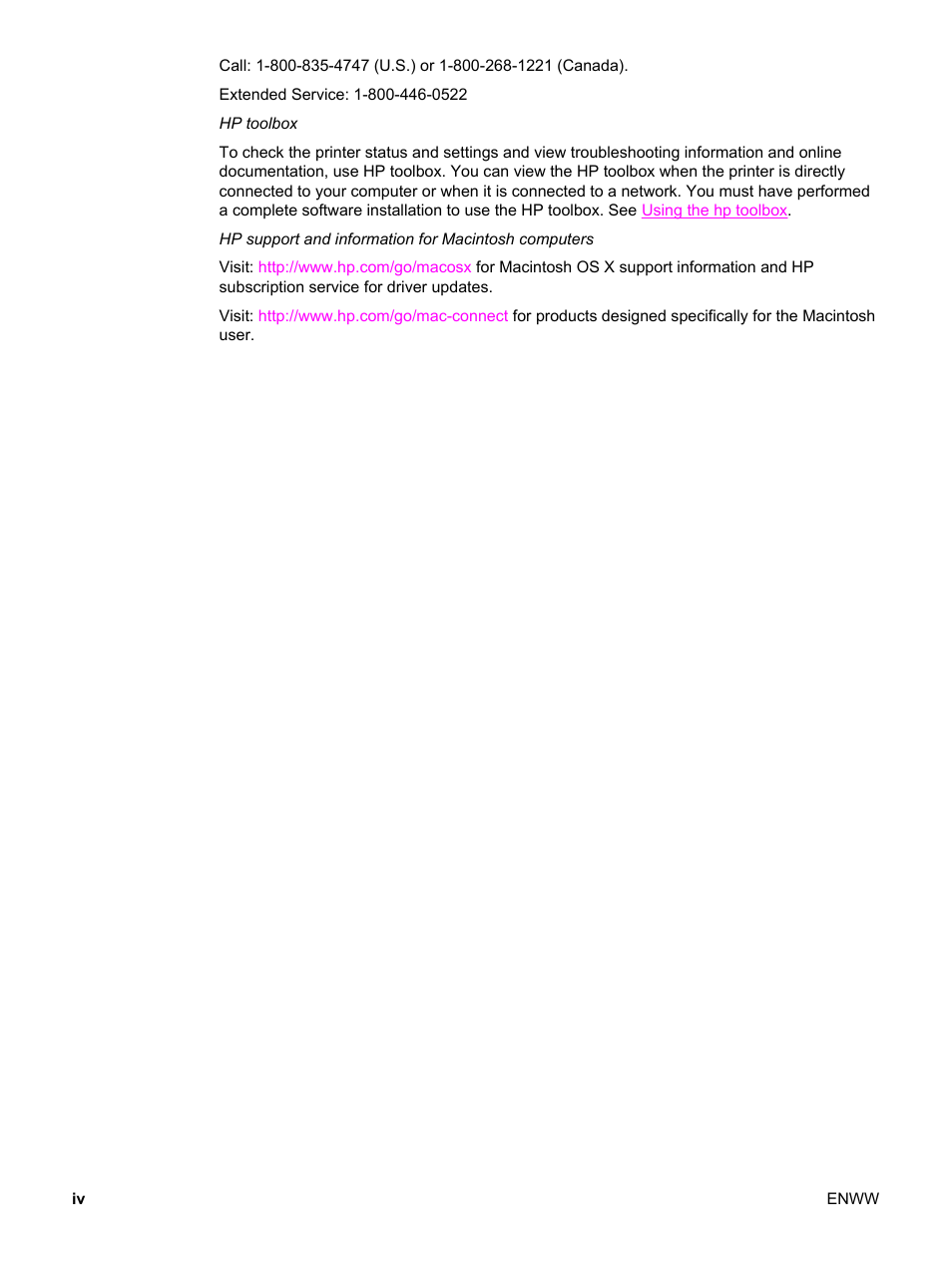 HP 3500 User Manual | Page 6 / 250