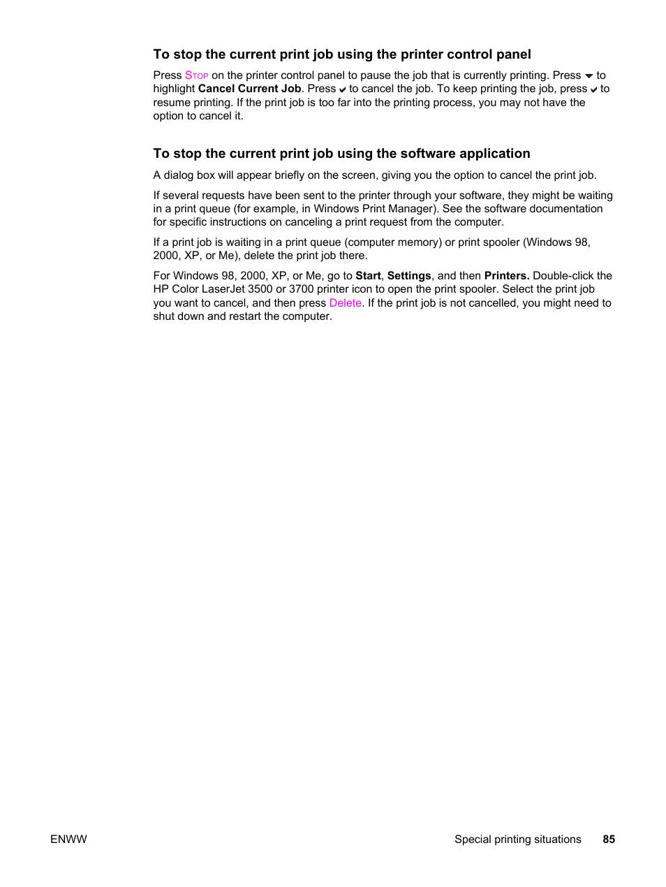 HP 3500 User Manual | Page 97 / 250