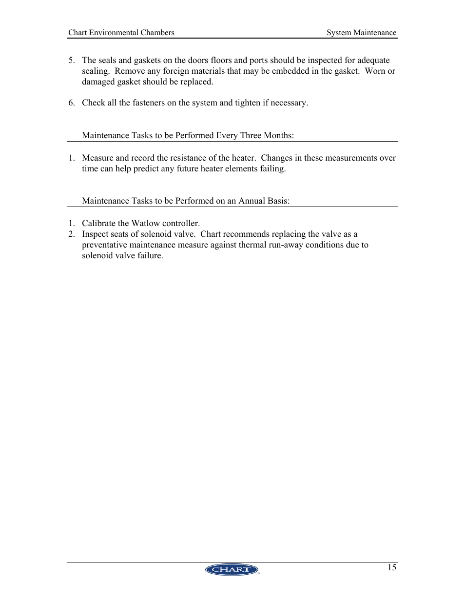 Aintenance, Asks to be, Erformed | Very, Hree, Onths, Erformed on an, Nnual, Asis | HP 11744195 User Manual | Page 20 / 22