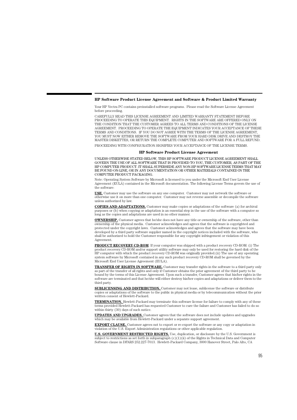 HP Vectra VL 5/xxx User Manual | Page 107 / 110