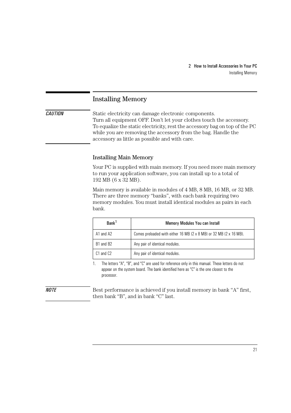 HP Vectra VL 5/xxx User Manual | Page 33 / 110