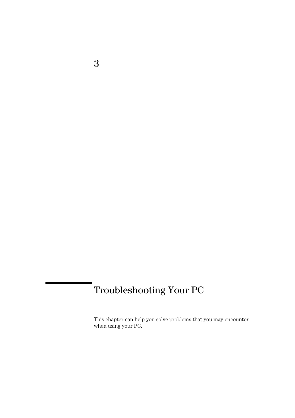 3troubleshooting your pc | HP Vectra VL 5/xxx User Manual | Page 55 / 110