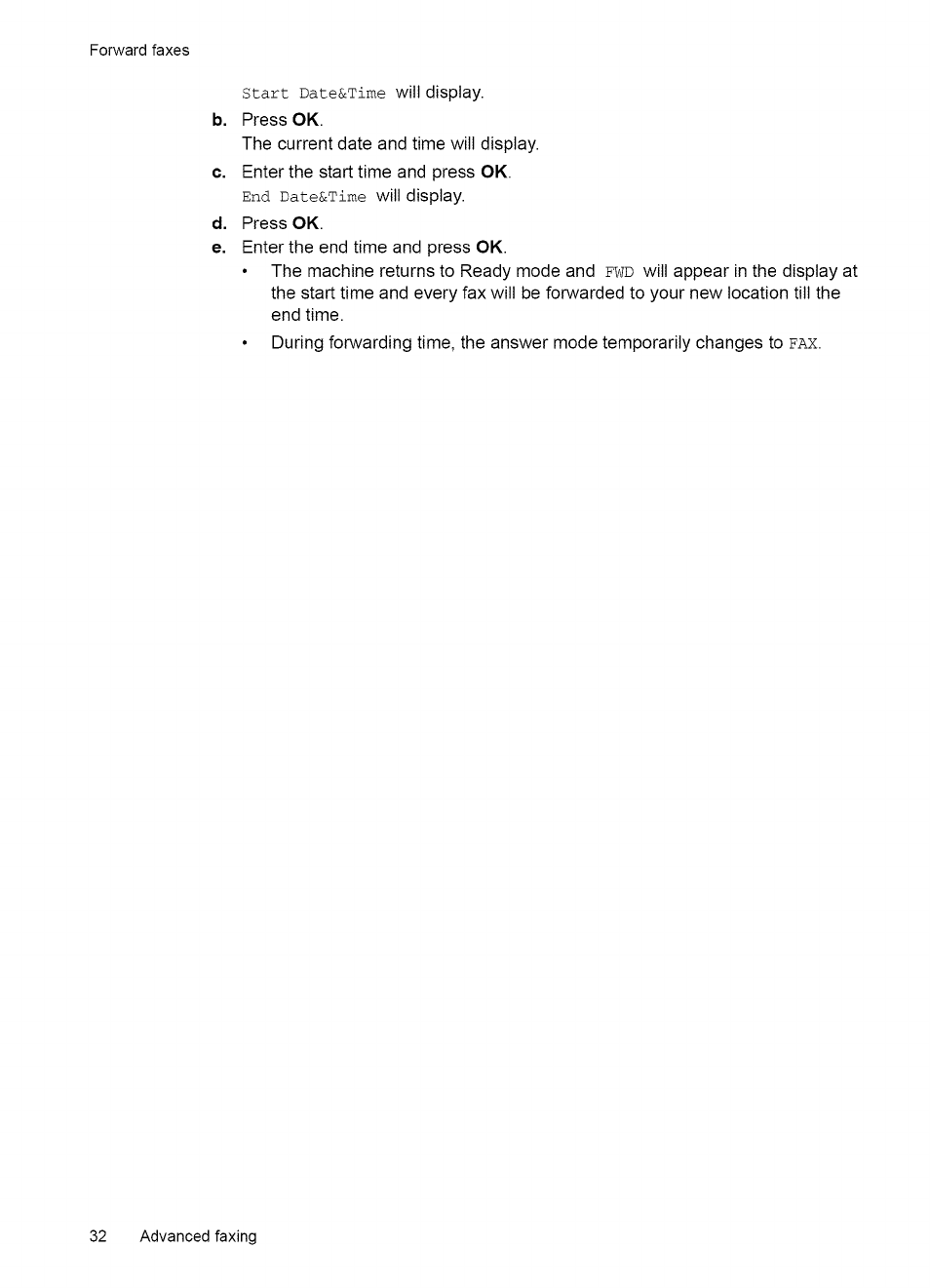 Polling another fax to receive, To cancel the scheduled job, Forward faxes | Foiward faxes | HP 2140 User Manual | Page 35 / 70