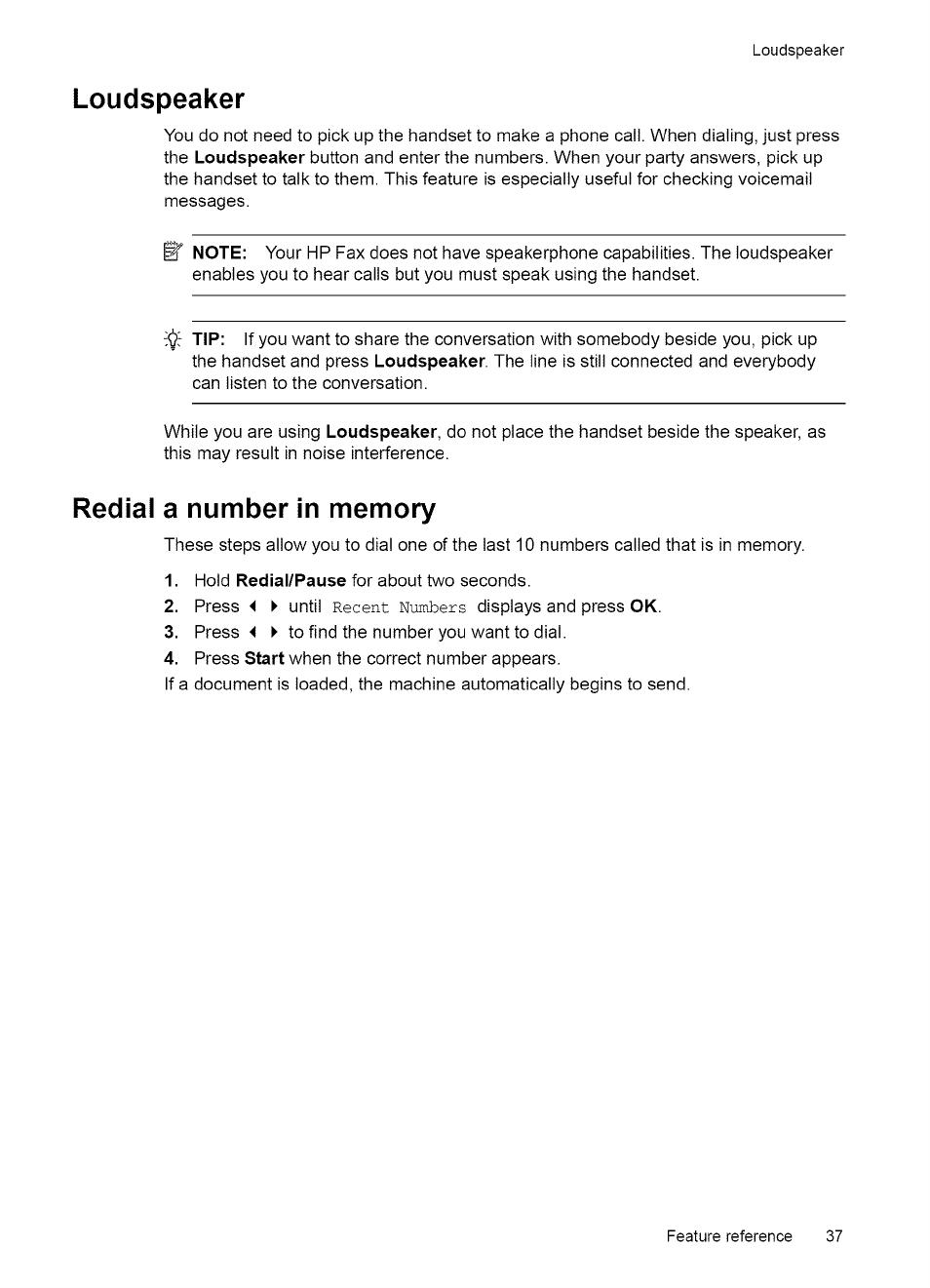 Reprinting faxes, Clearing memory | HP 2140 User Manual | Page 40 / 70