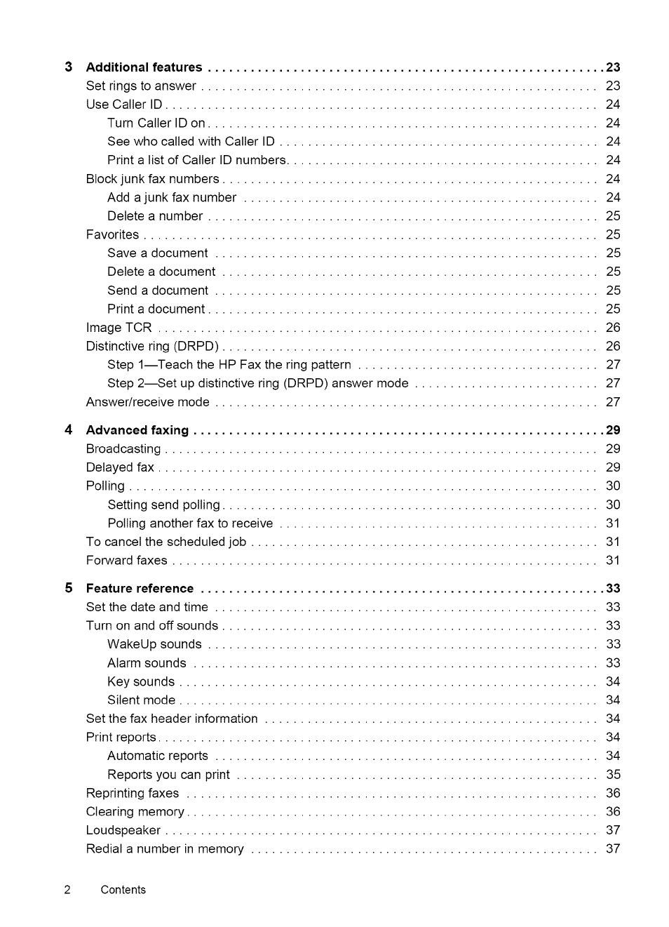 HP 2140 User Manual | Page 5 / 70