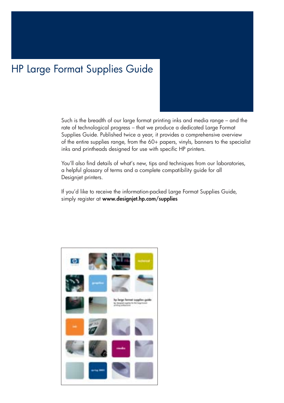 Hp large format supplies guide | HP 200T User Manual | Page 148 / 174