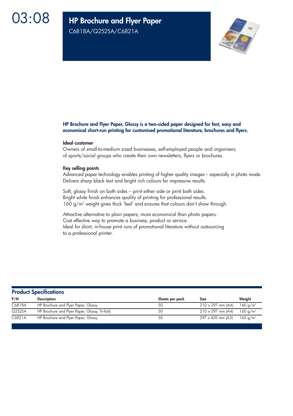 Hp brochure and flyer paper | HP 200T User Manual | Page 98 / 174