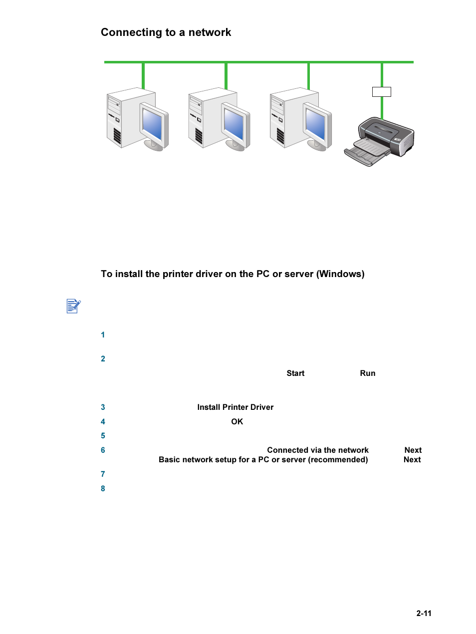 Connecting to a network, Connecting to a network -11 | HP 9600 Series User Manual | Page 20 / 123