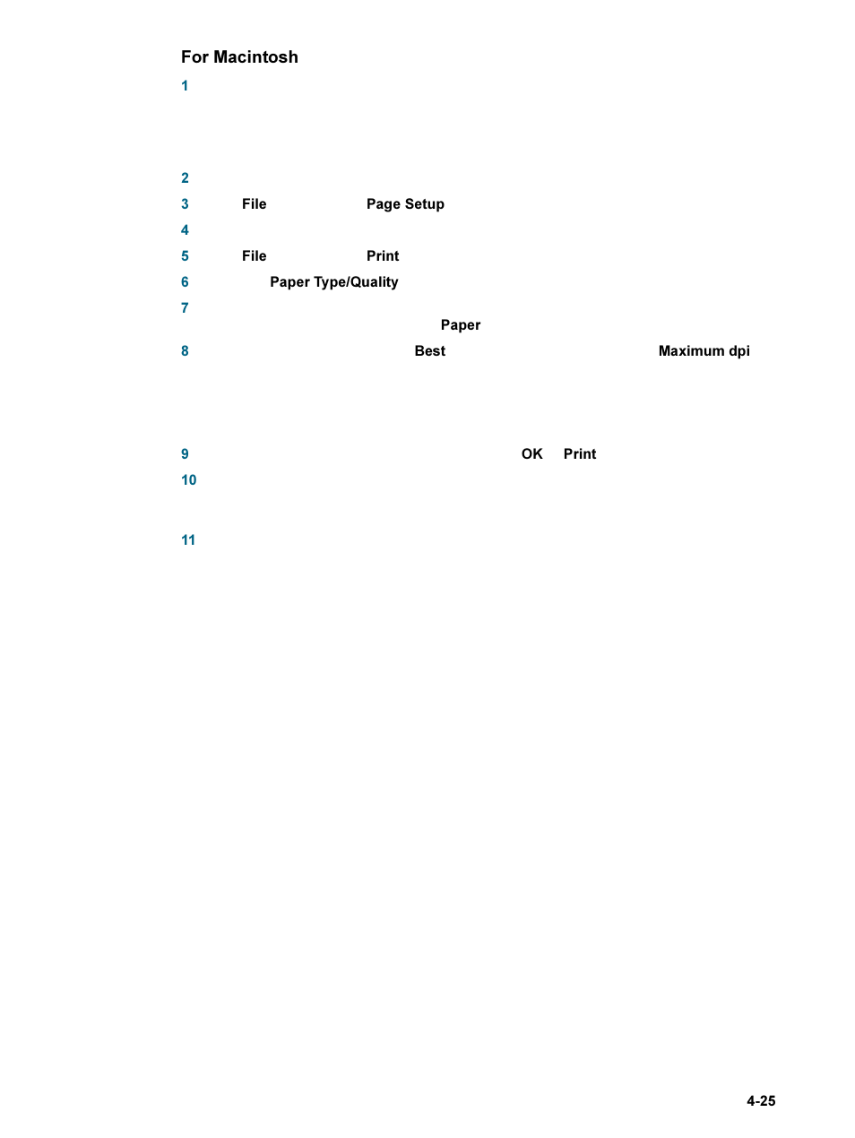 For macintosh | HP 9600 Series User Manual | Page 58 / 123