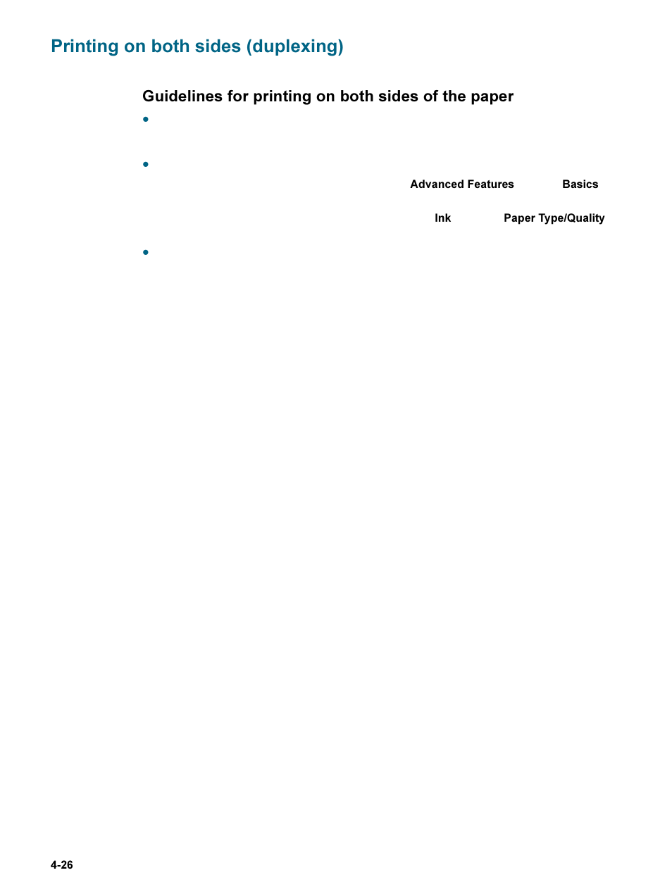 Printing on both sides (duplexing), Guidelines for printing on both sides of the paper, Printing on both sides (duplexing) -26 | HP 9600 Series User Manual | Page 59 / 123