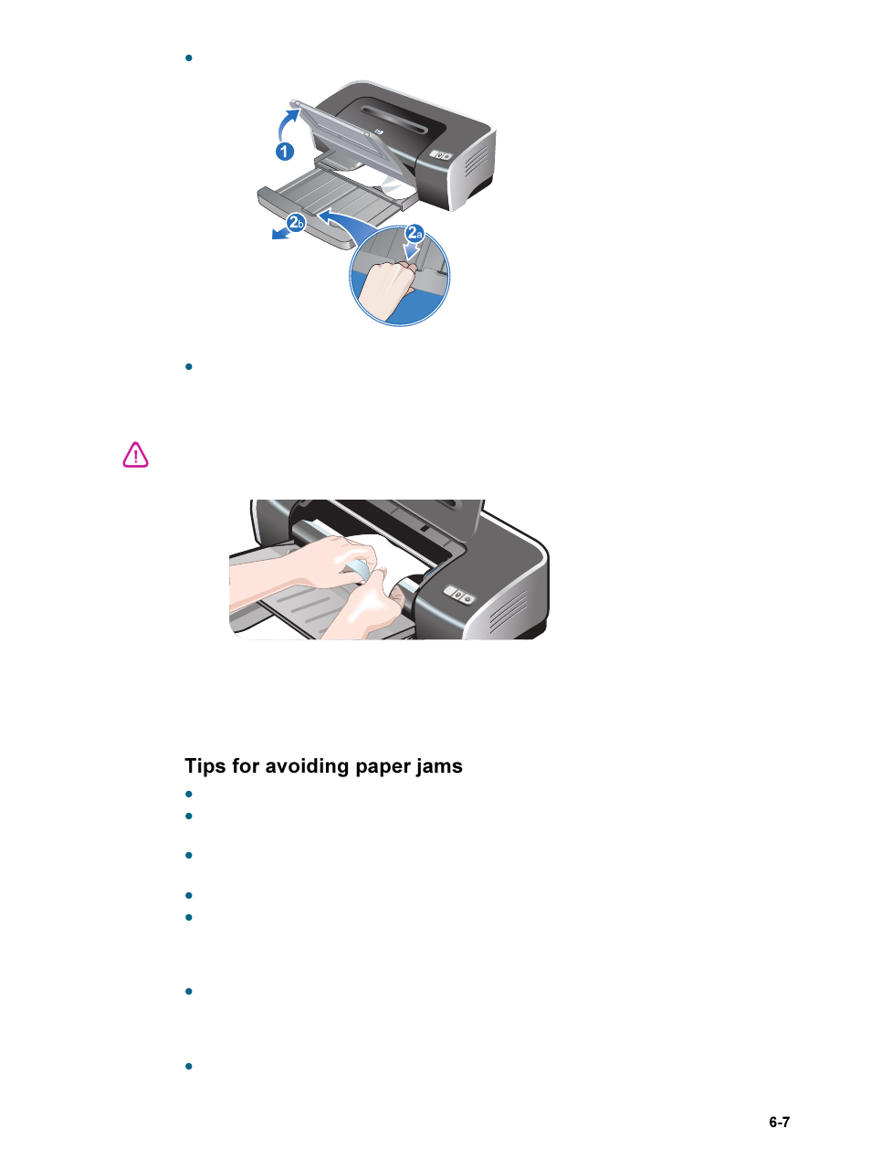 Tips for avoiding paper jams, Tips for avoiding paper jams -7 | HP 9600 Series User Manual | Page 82 / 123