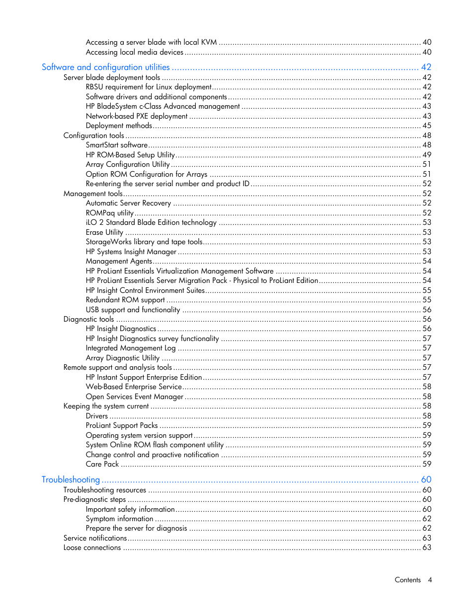 HP BL685C User Manual | Page 4 / 99