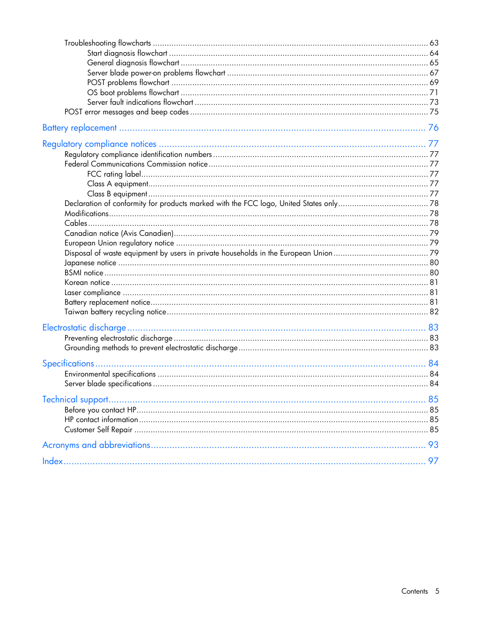 HP BL685C User Manual | Page 5 / 99