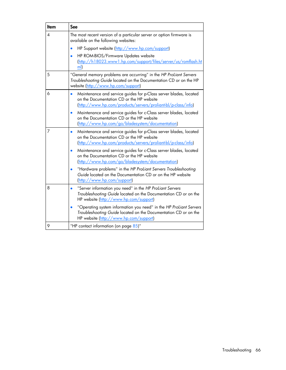HP BL685C User Manual | Page 66 / 99