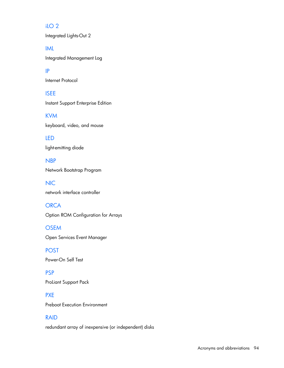 HP BL685C User Manual | Page 94 / 99