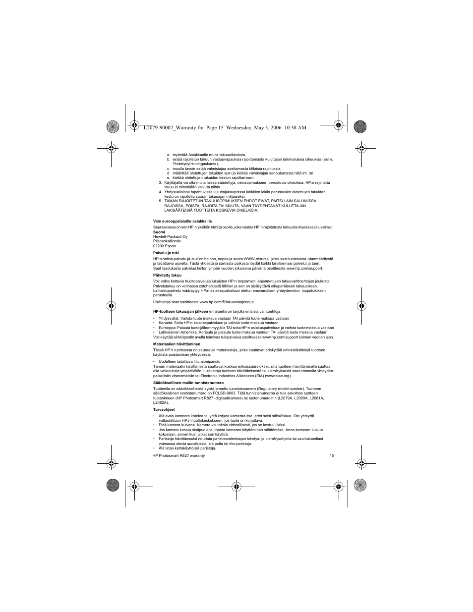 HP R827 User Manual | Page 17 / 56