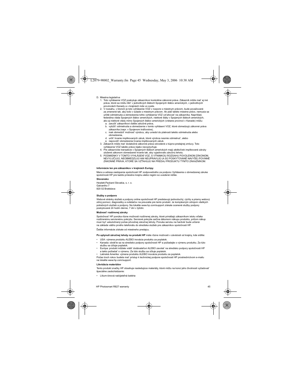 HP R827 User Manual | Page 47 / 56