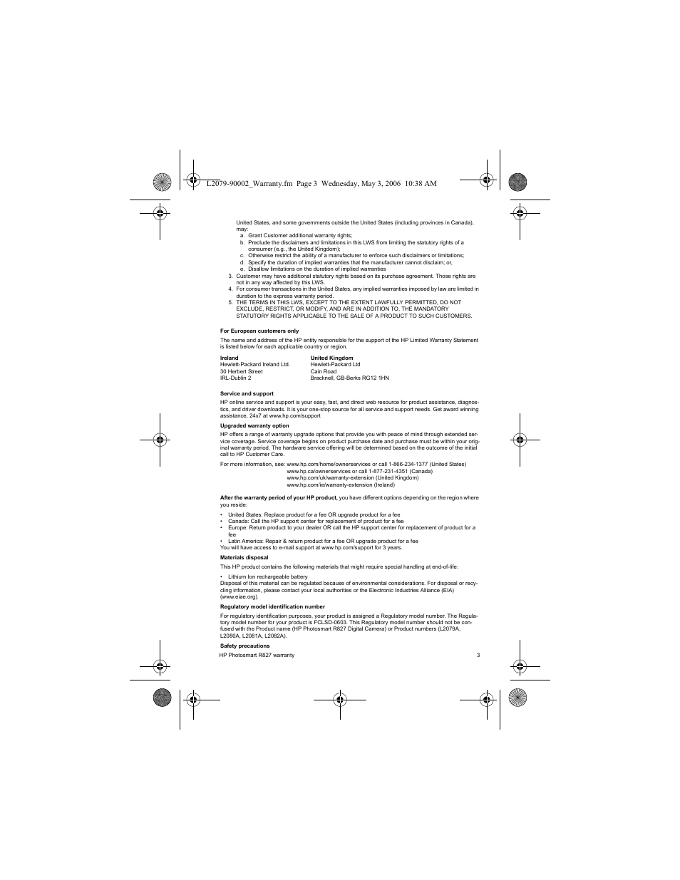 HP R827 User Manual | Page 5 / 56