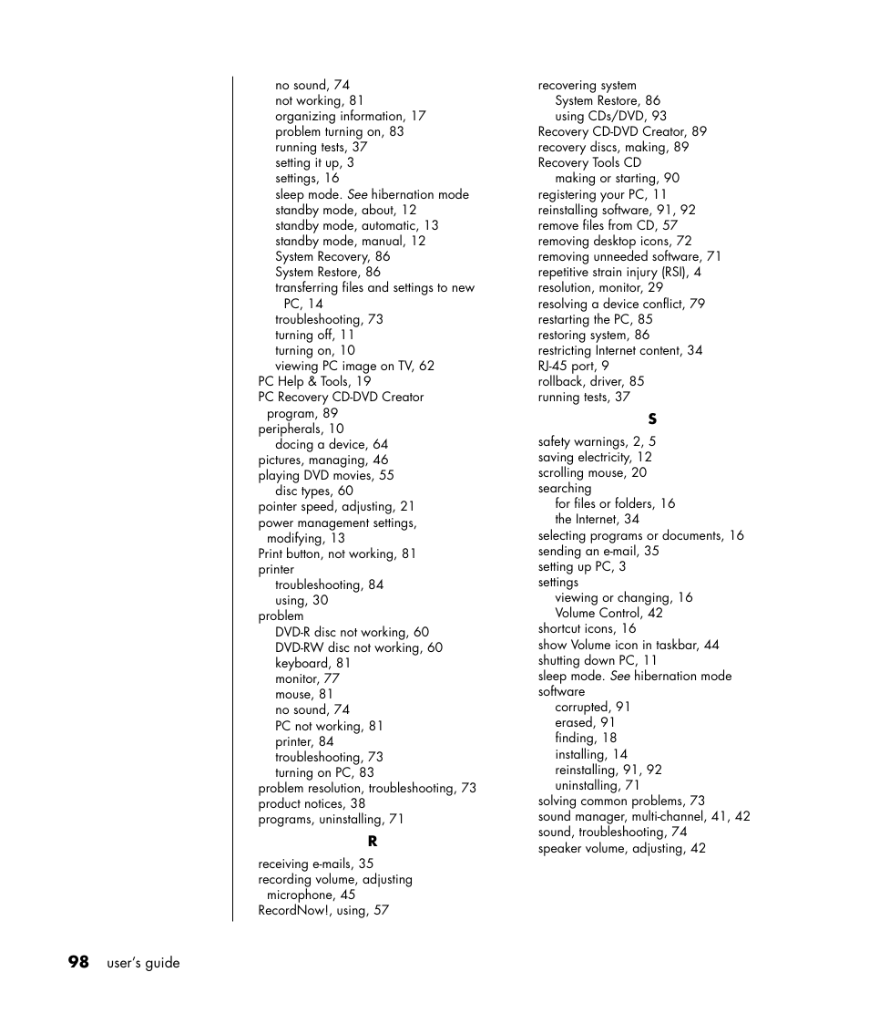 HP HB4 User Manual | Page 104 / 106