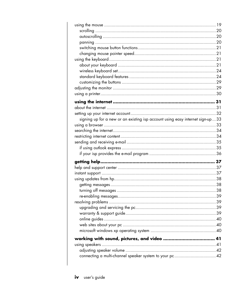 HP HB4 User Manual | Page 4 / 106