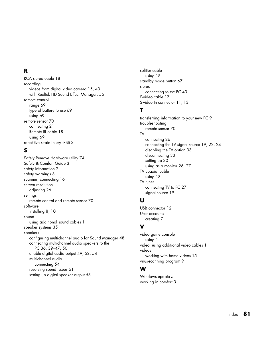 HP Media Center PC User Manual | Page 85 / 86