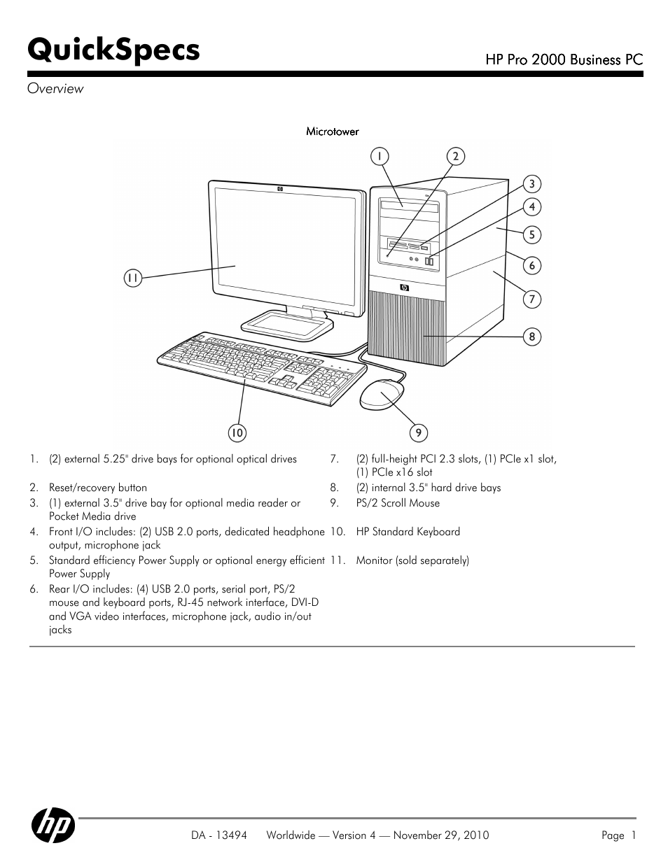 HP PRO 2000 User Manual | 35 pages