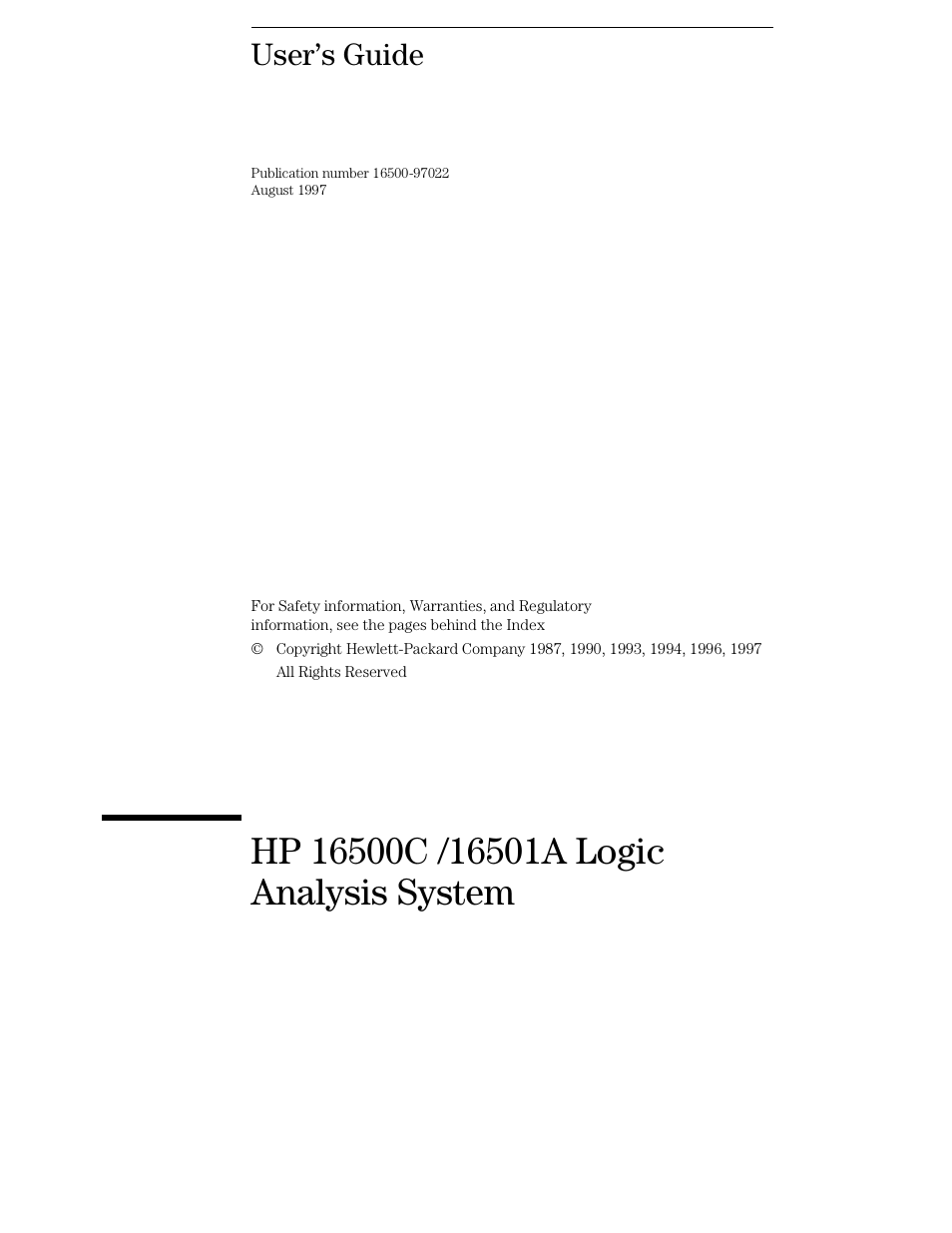 HP 16500C User Manual | 130 pages