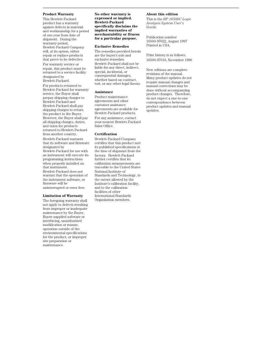 HP 16500C User Manual | Page 130 / 130