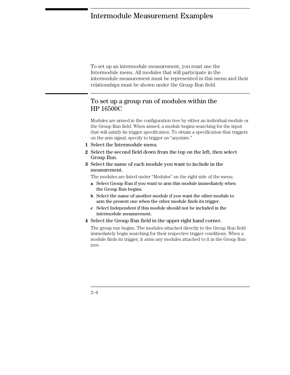 Intermodule measurement examples | HP 16500C User Manual | Page 38 / 130