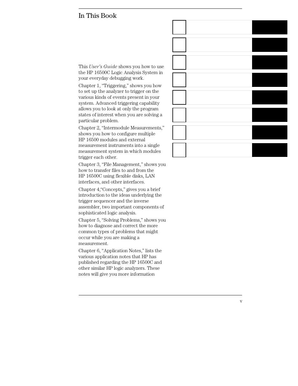 In this book | HP 16500C User Manual | Page 5 / 130