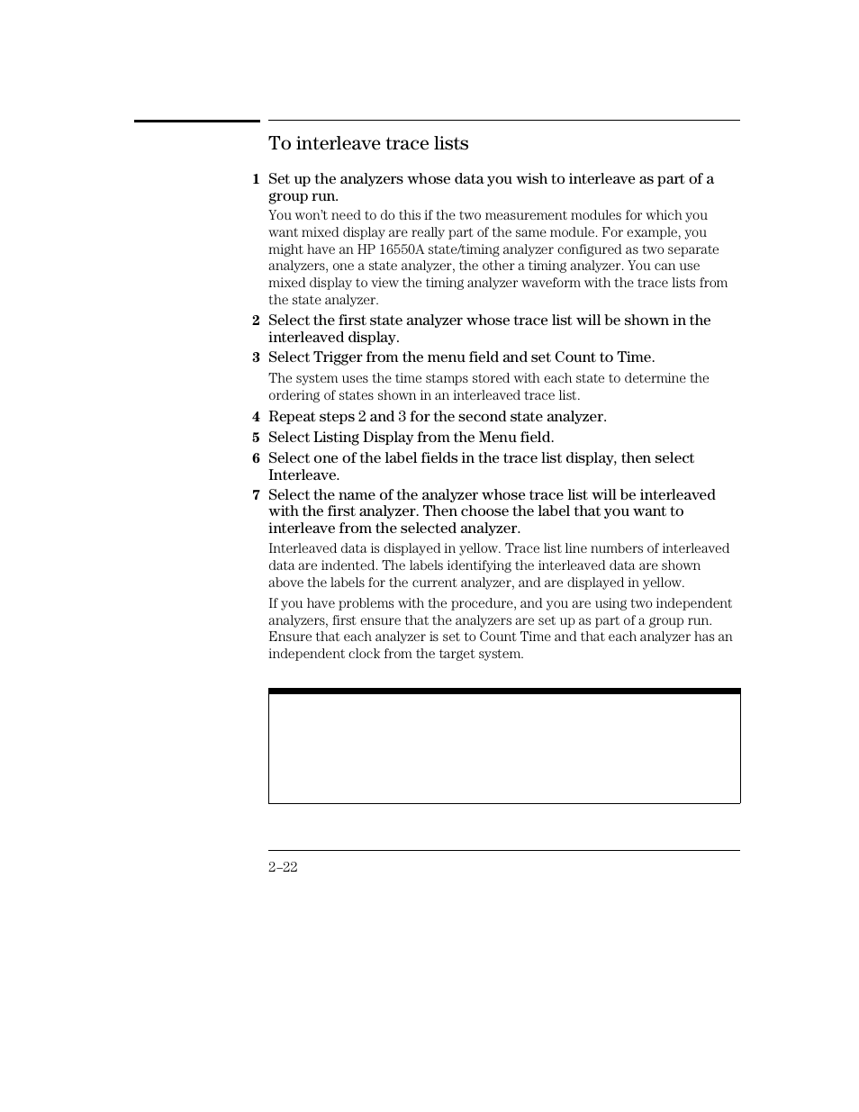 To interleave trace lists | HP 16500C User Manual | Page 56 / 130