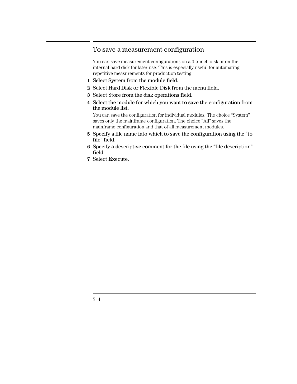 To save a measurement configuration | HP 16500C User Manual | Page 66 / 130