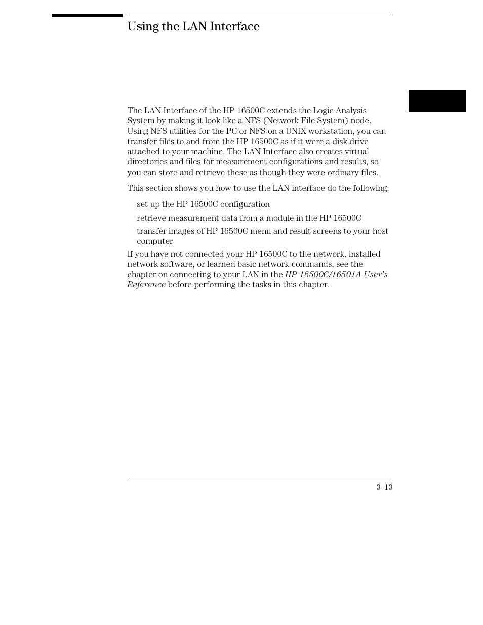 Using the lan interface | HP 16500C User Manual | Page 75 / 130