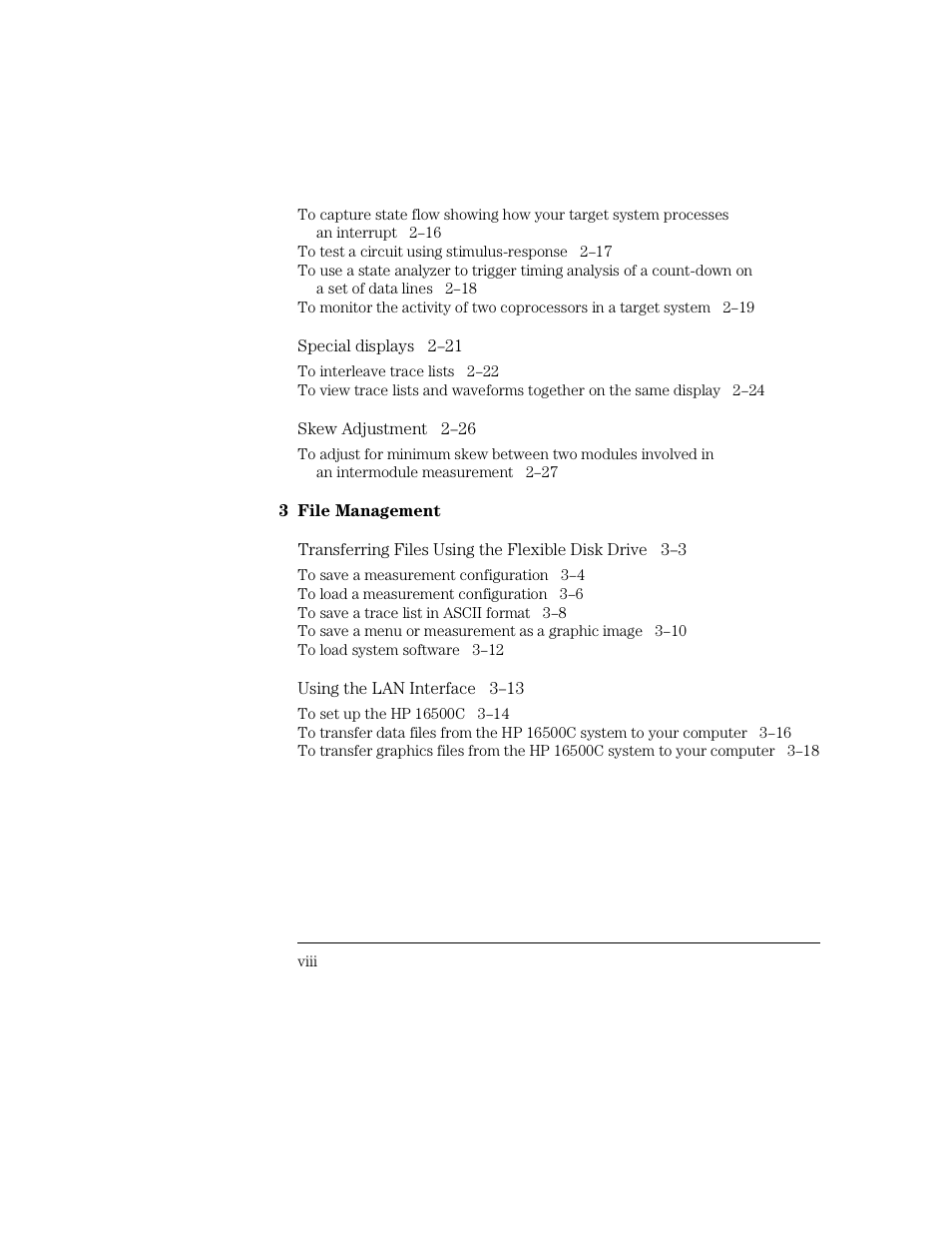 HP 16500C User Manual | Page 8 / 130