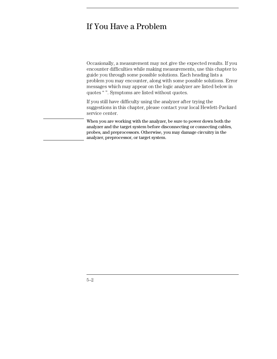 If you have a problem | HP 16500C User Manual | Page 98 / 130