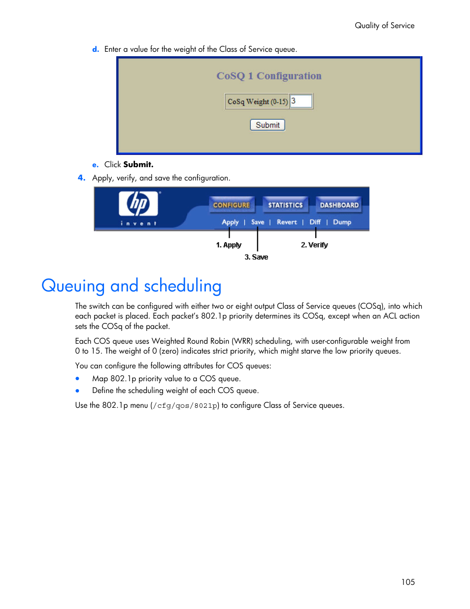 Queuing and scheduling | HP 445946-001 User Manual | Page 105 / 198