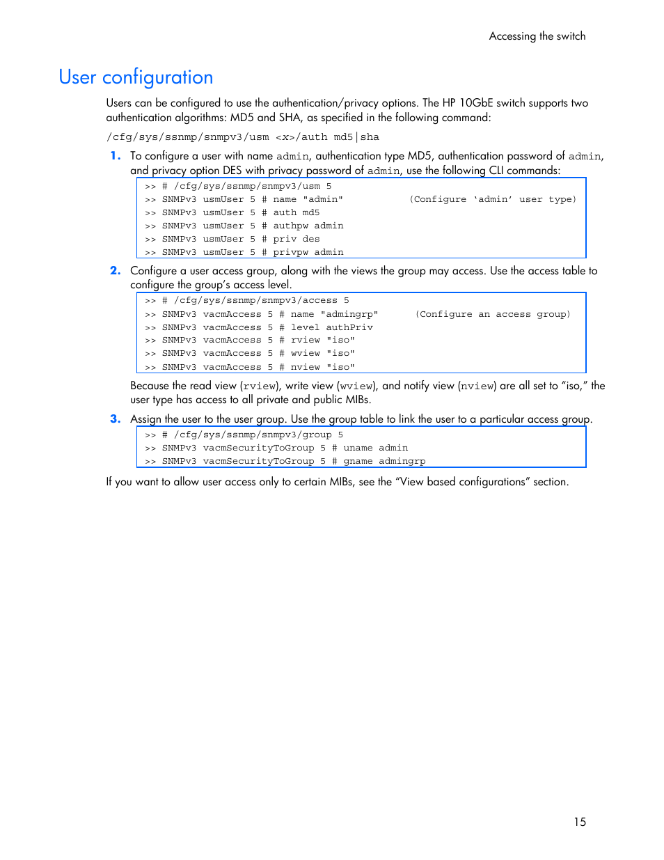 User configuration | HP 445946-001 User Manual | Page 15 / 198
