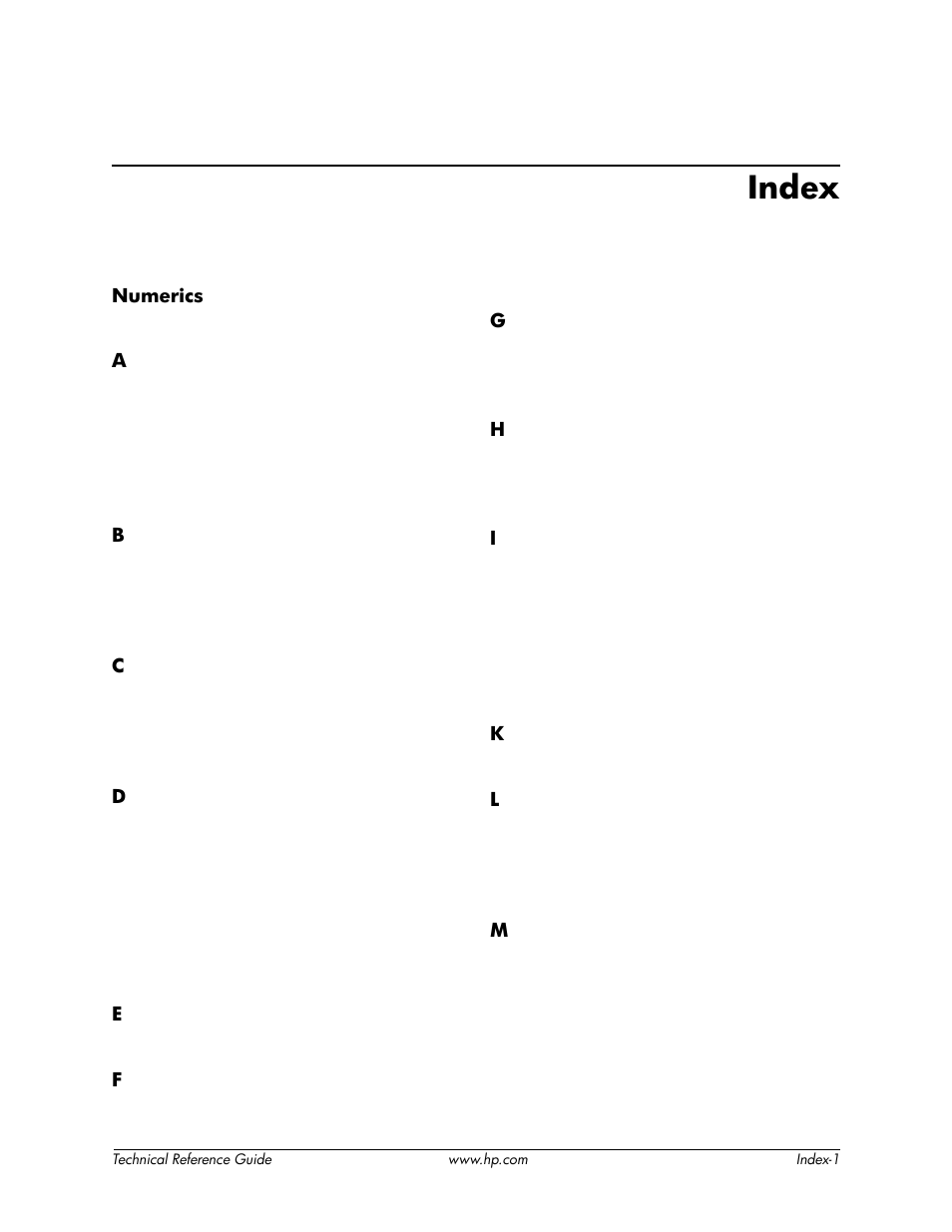 Index | HP DC5850 User Manual | Page 113 / 114