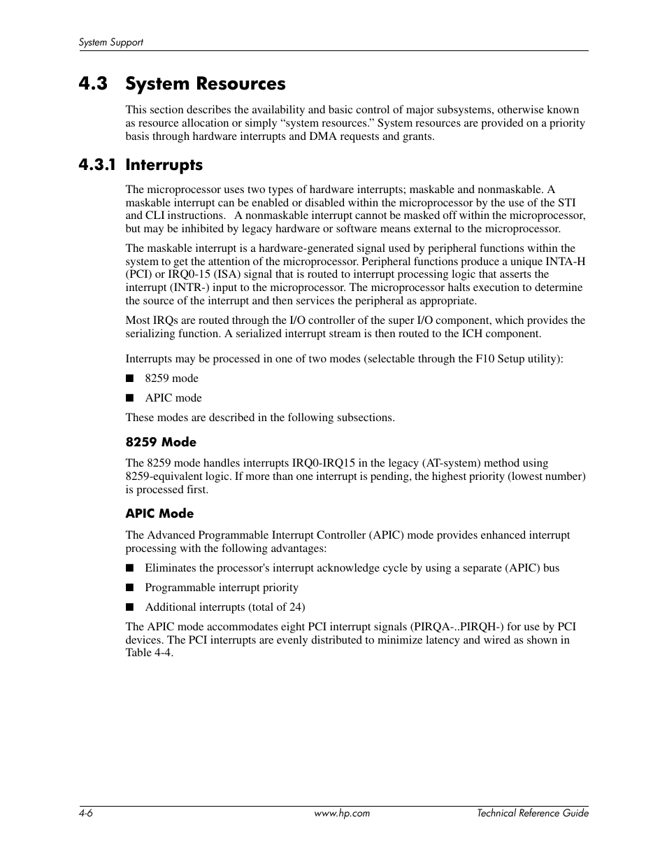 3 system resources, 1 interrupts | HP DC5850 User Manual | Page 40 / 114