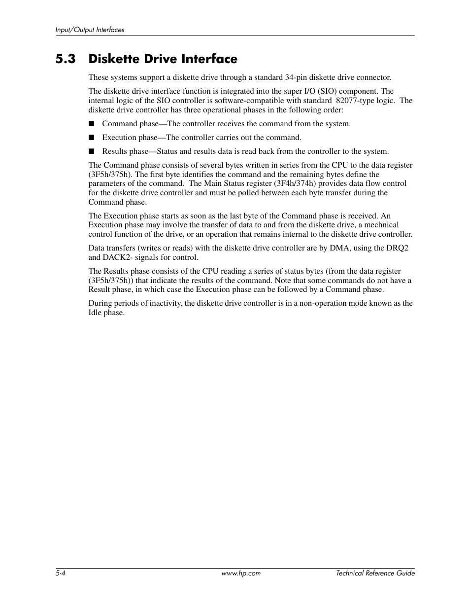 3 diskette drive interface | HP DC5850 User Manual | Page 54 / 114