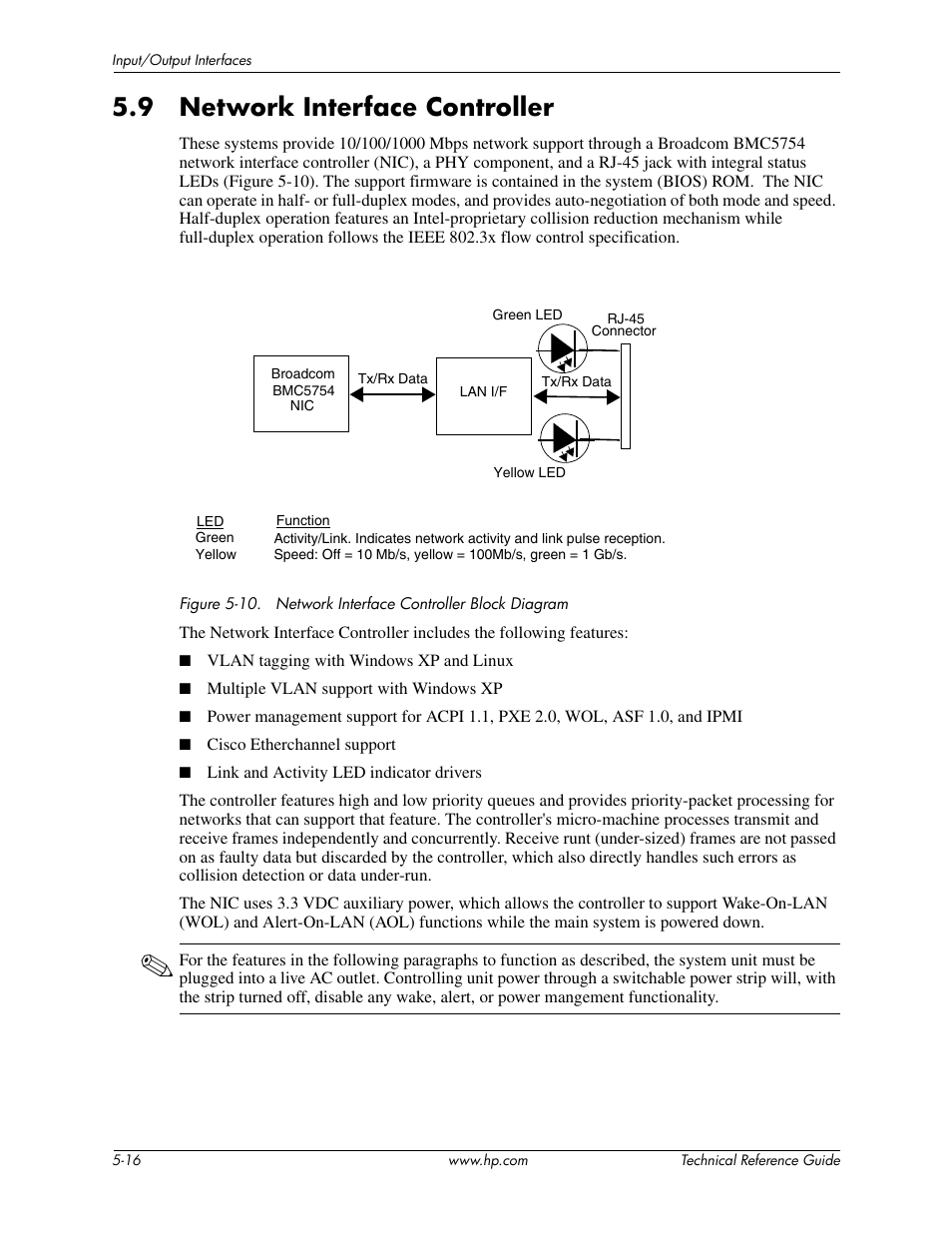 9 network interface controller | HP DC5850 User Manual | Page 66 / 114