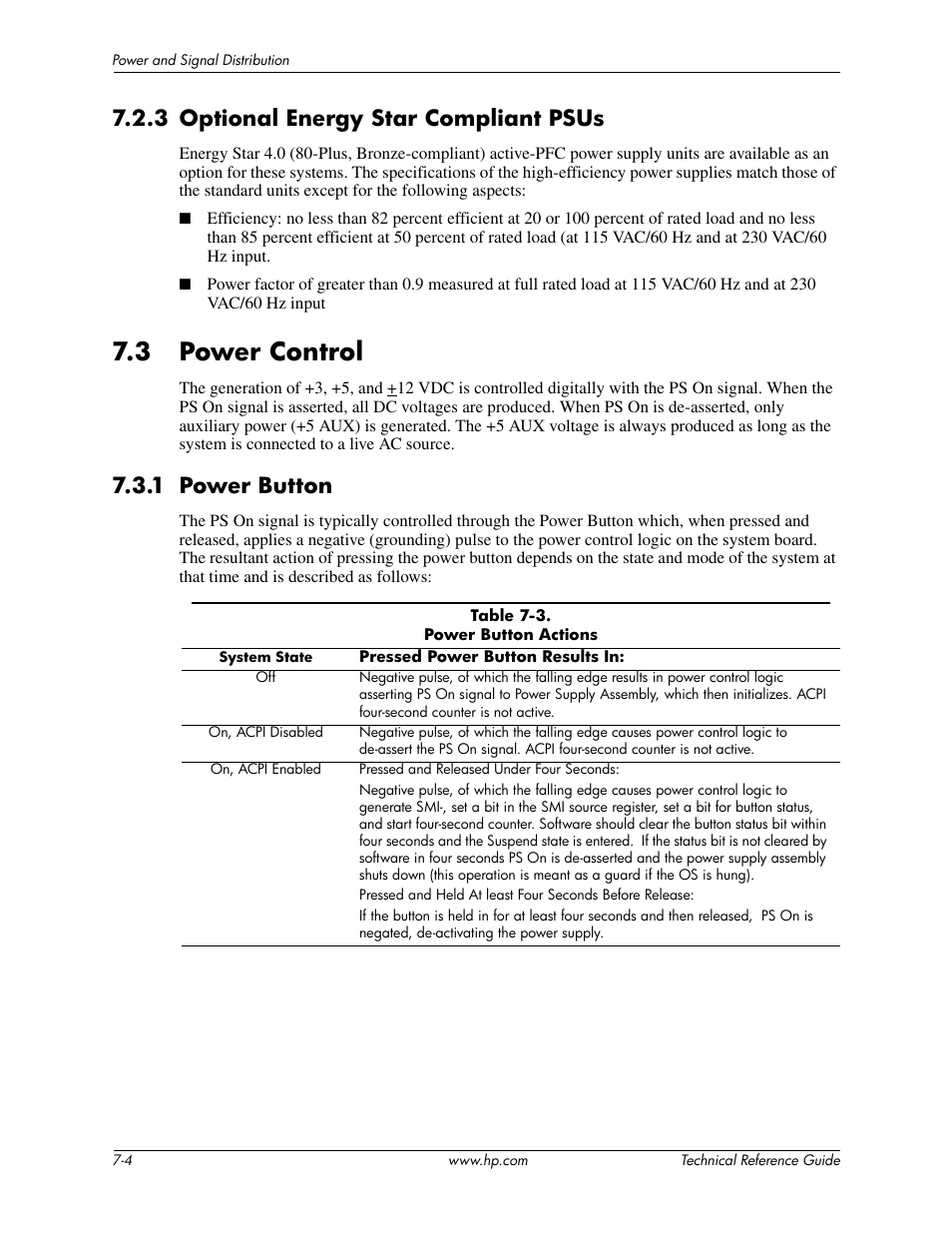 3 optional energy star compliant psus, 3 power control, 1 power button | HP DC5850 User Manual | Page 78 / 114