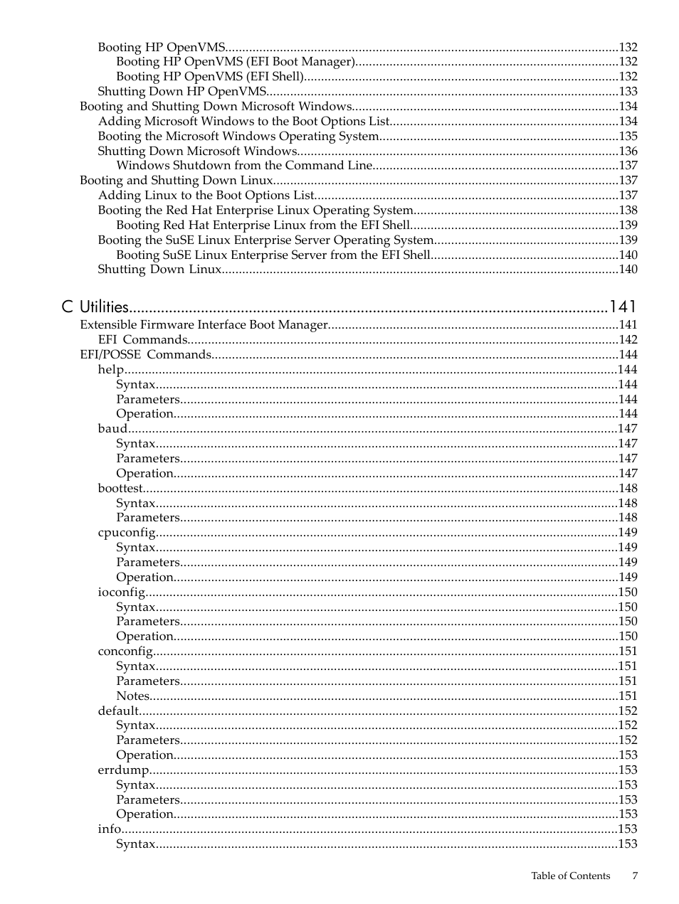 C utilities | HP AD117-9003A-ED3 User Manual | Page 7 / 177