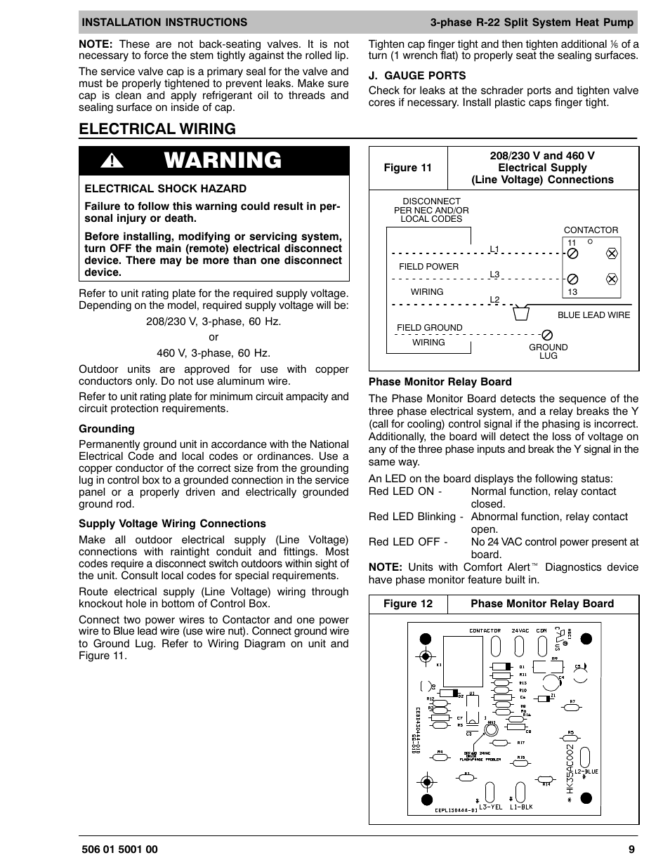 Warning, Electrical wiring | HP H2H3 User Manual | Page 9 / 16